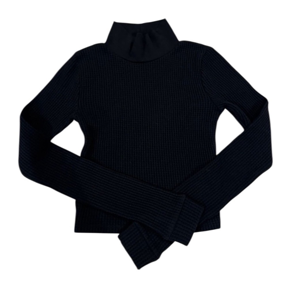 Aerie Midnight Black Turtleneck Sweater